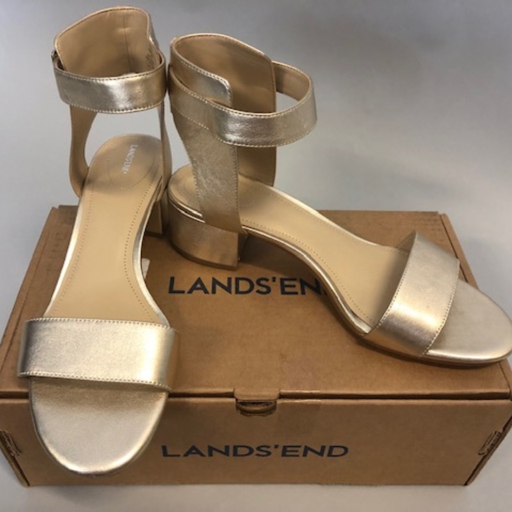 Lands' End Gold Sandals